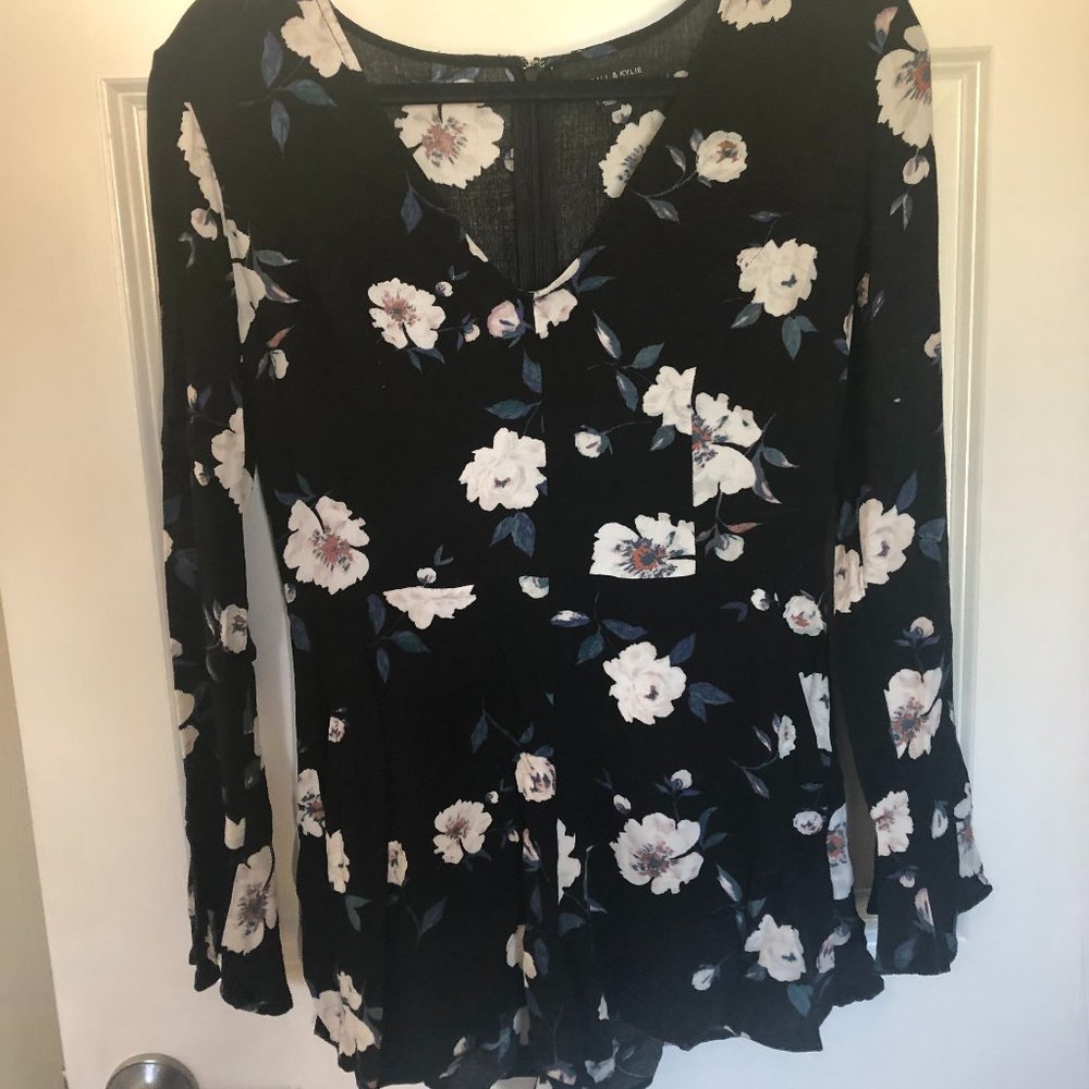 Kendall + Kylie floral romper with pockets